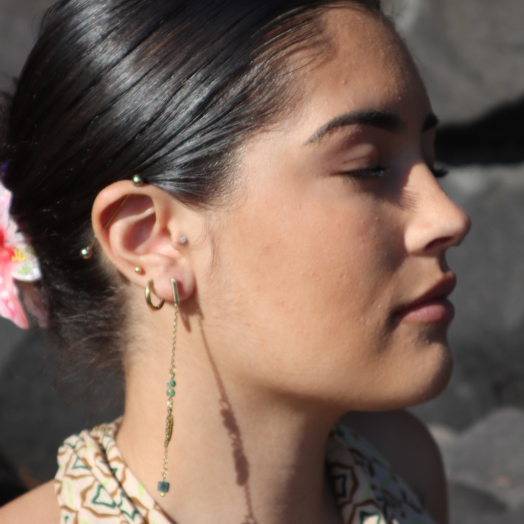 Boucles d'oreille en pierre naturelle