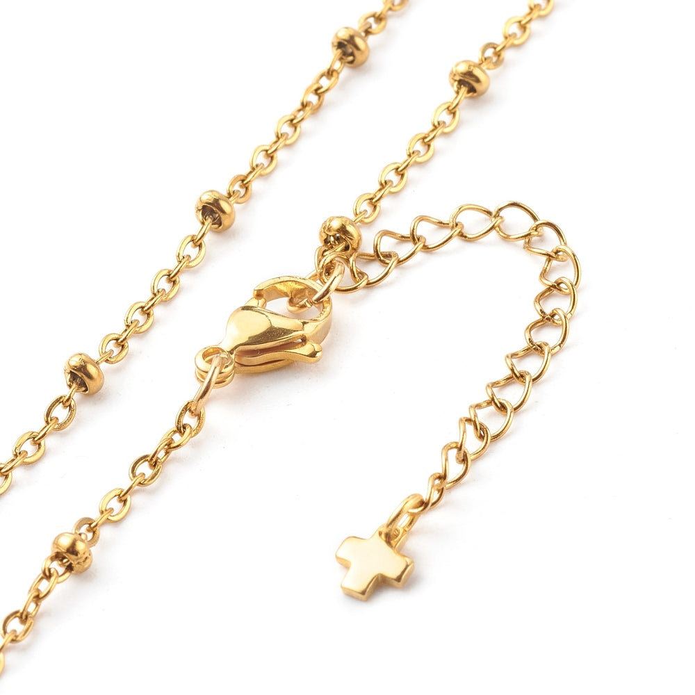 Collier acier inoxydable moyenne perle fine