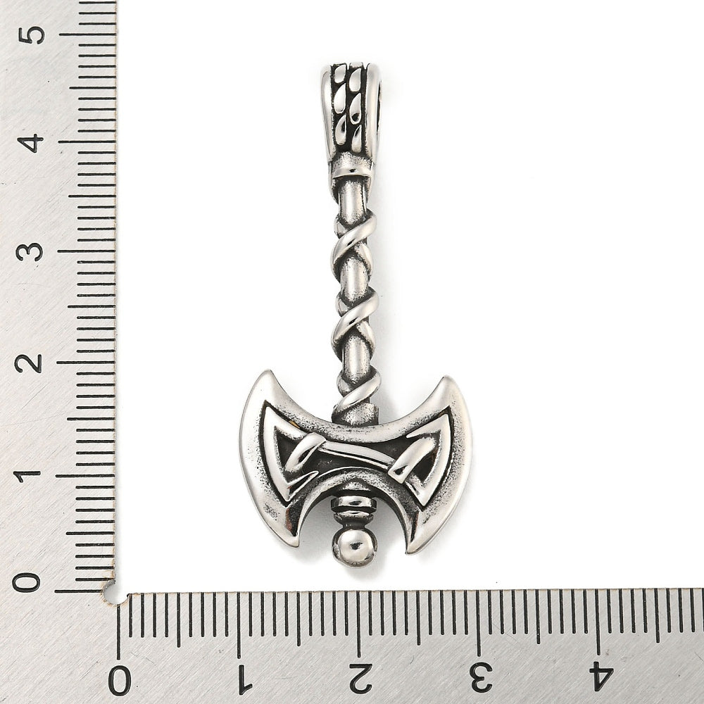 Pendentif hache nordique double lame