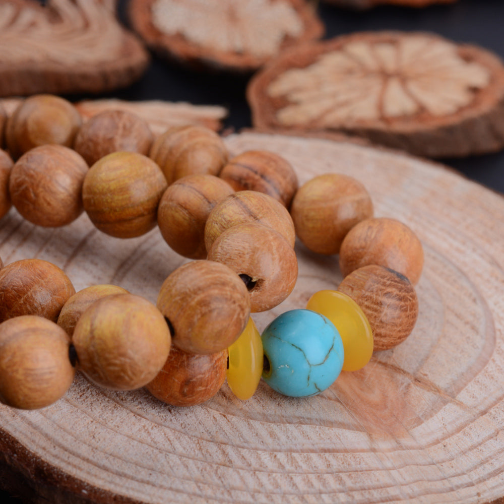 Collier ou bracelet mala en bois de santal