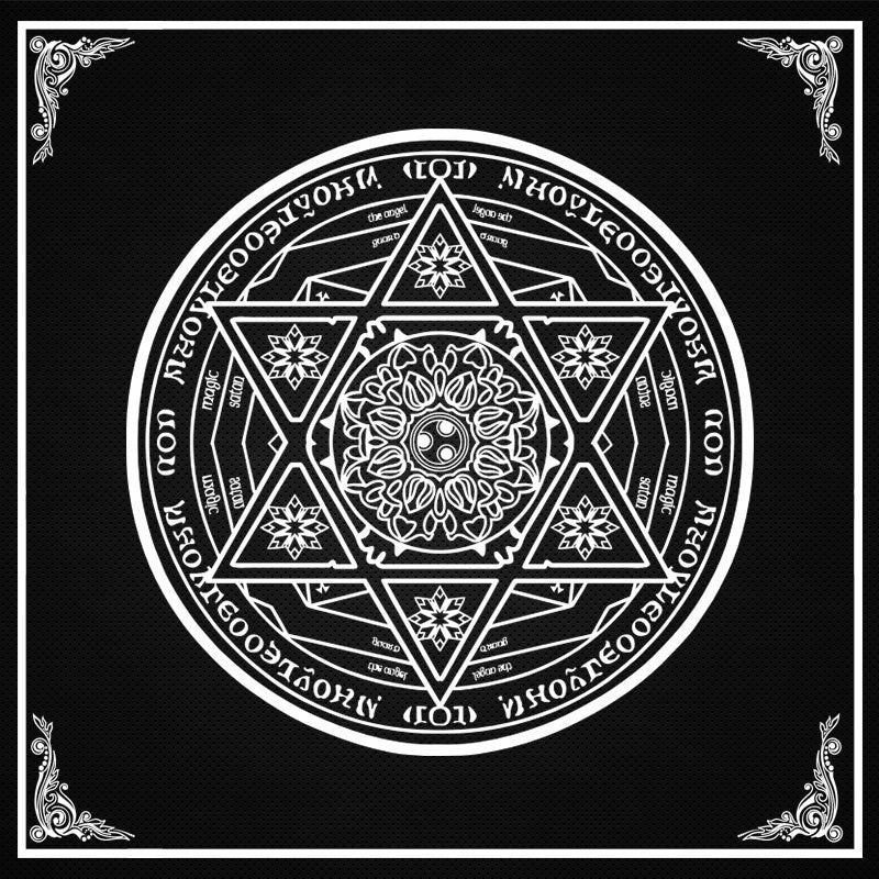 Tapis divination,tirage oracle, tarot noir