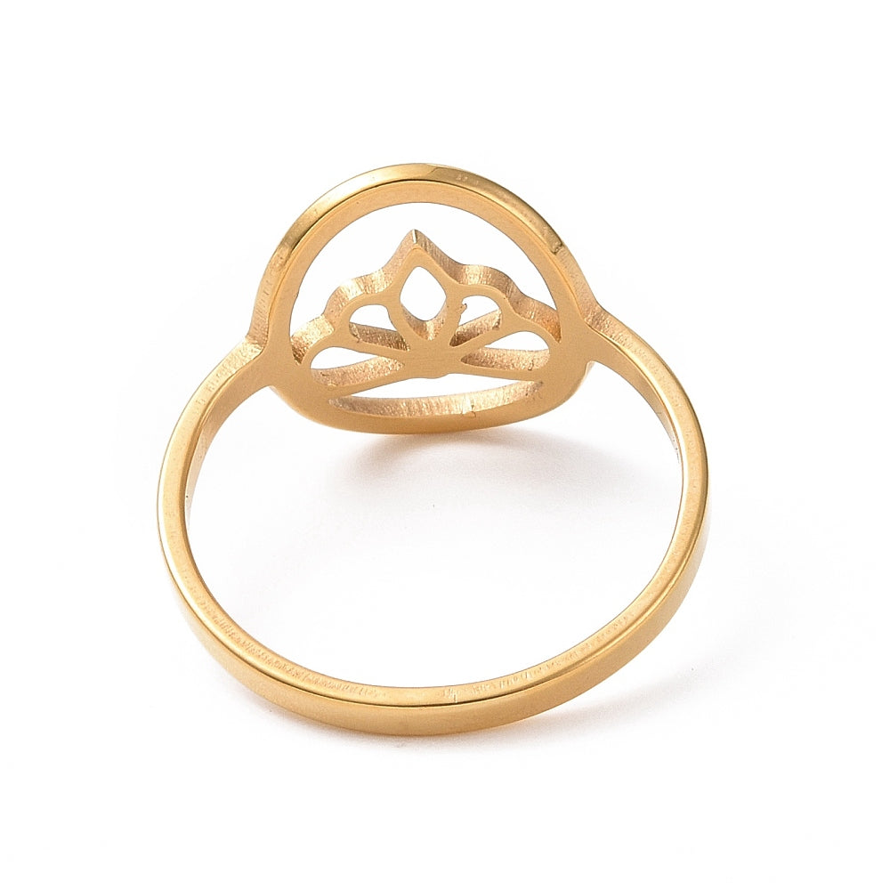 CROWN BAGUE ACIER INOXYDABLE