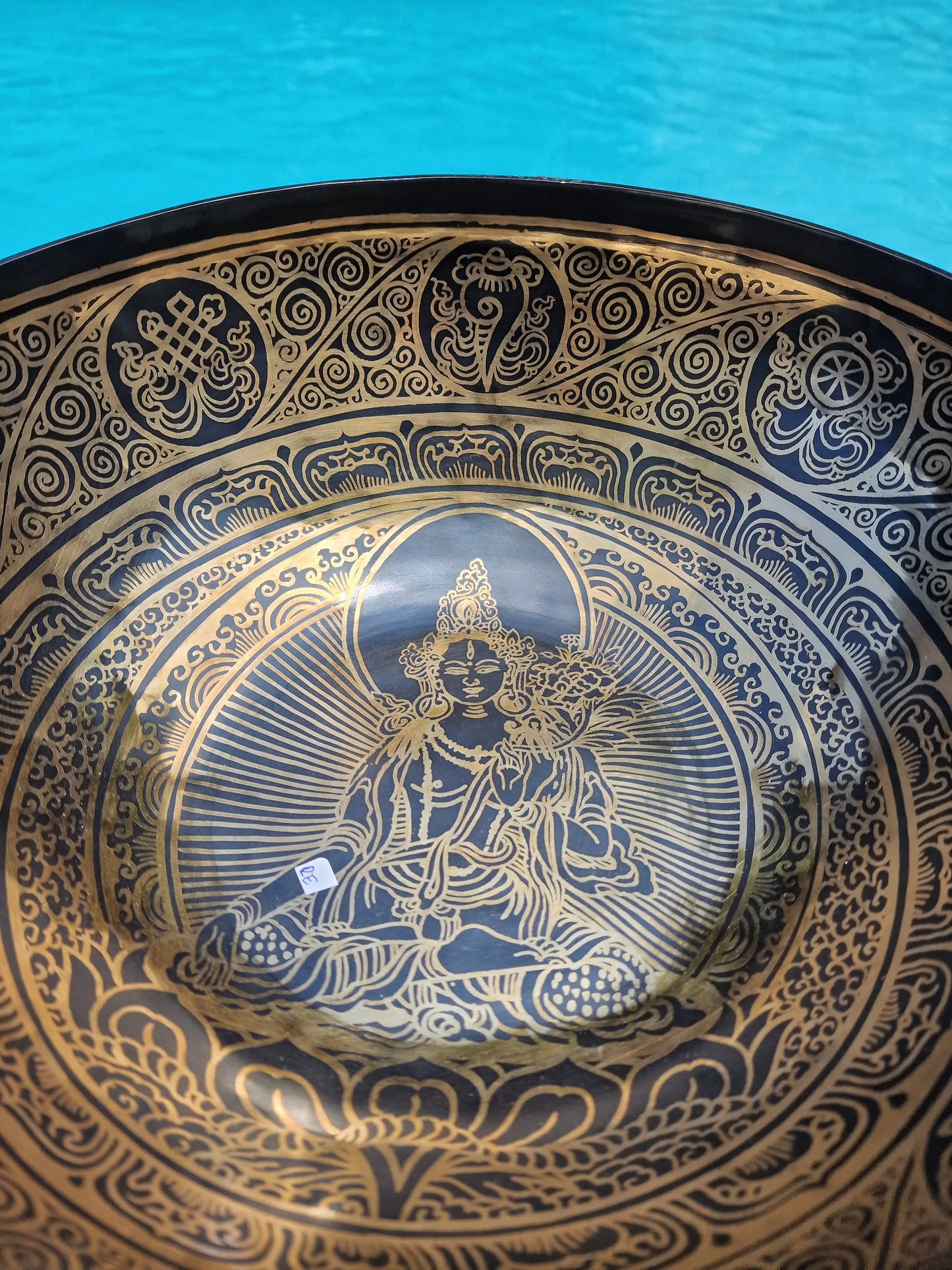 Bol Chantant Tibétain - Cho-pa Gravé avec symbole sacrée 30cm