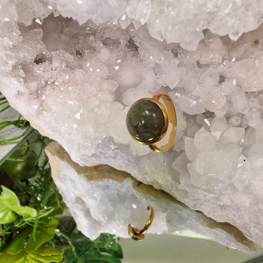 Collection charme Astrale- Bague cosmos - Labradorite