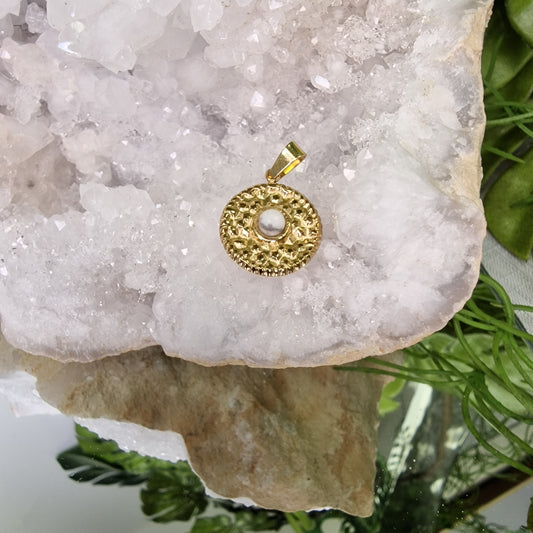 Collection charme Astrale- Pendentif estampe Stella - Howlite - Sérénité