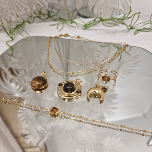 Parure Cosmos - Oeil de tigre - Protection