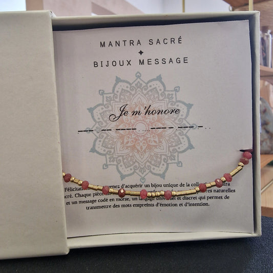 ✨ Bracelet collection Morse – Mantra JE M'HONORE ✨