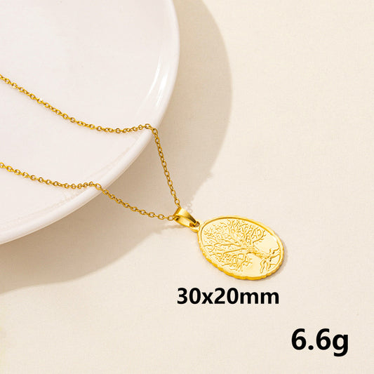 Collier arbre de vie ovale