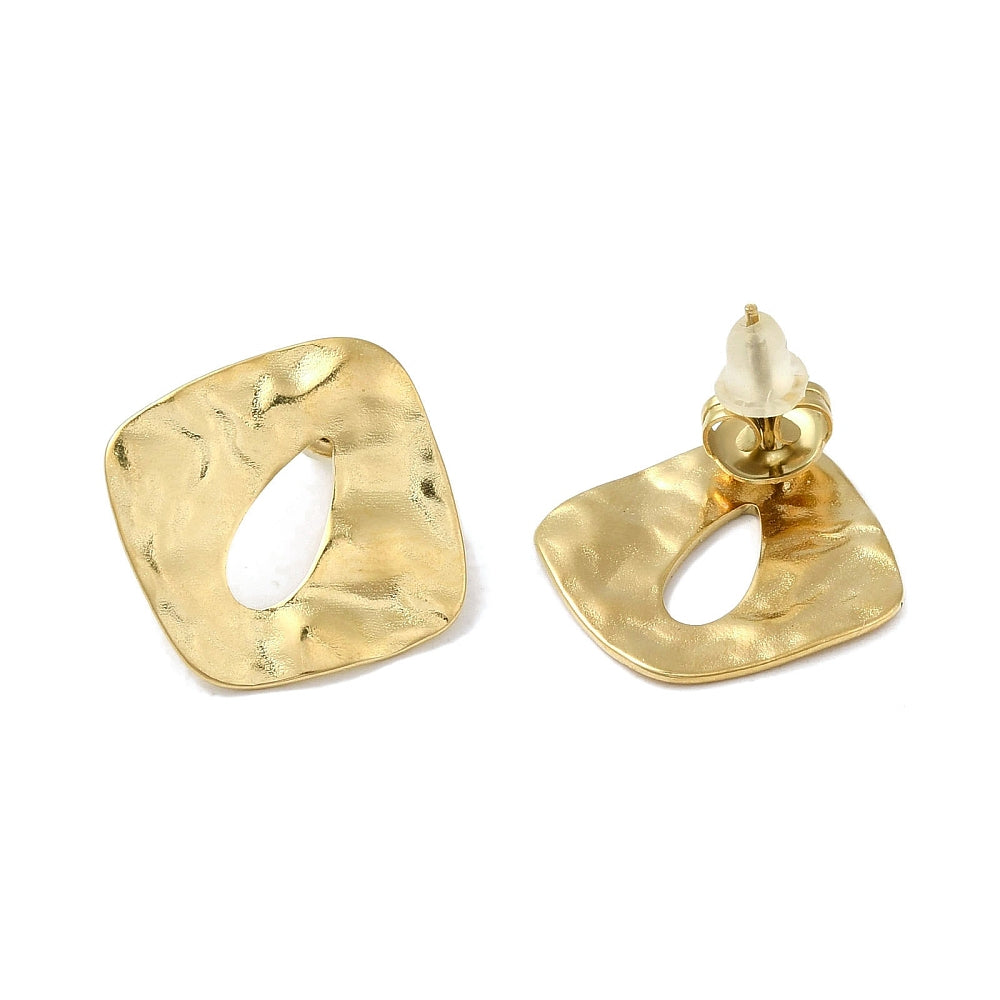 Clou d'oreille acier inoxydable forme losange