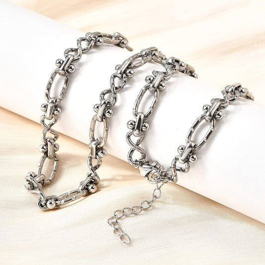 Collier acier inoxydable maille articulé