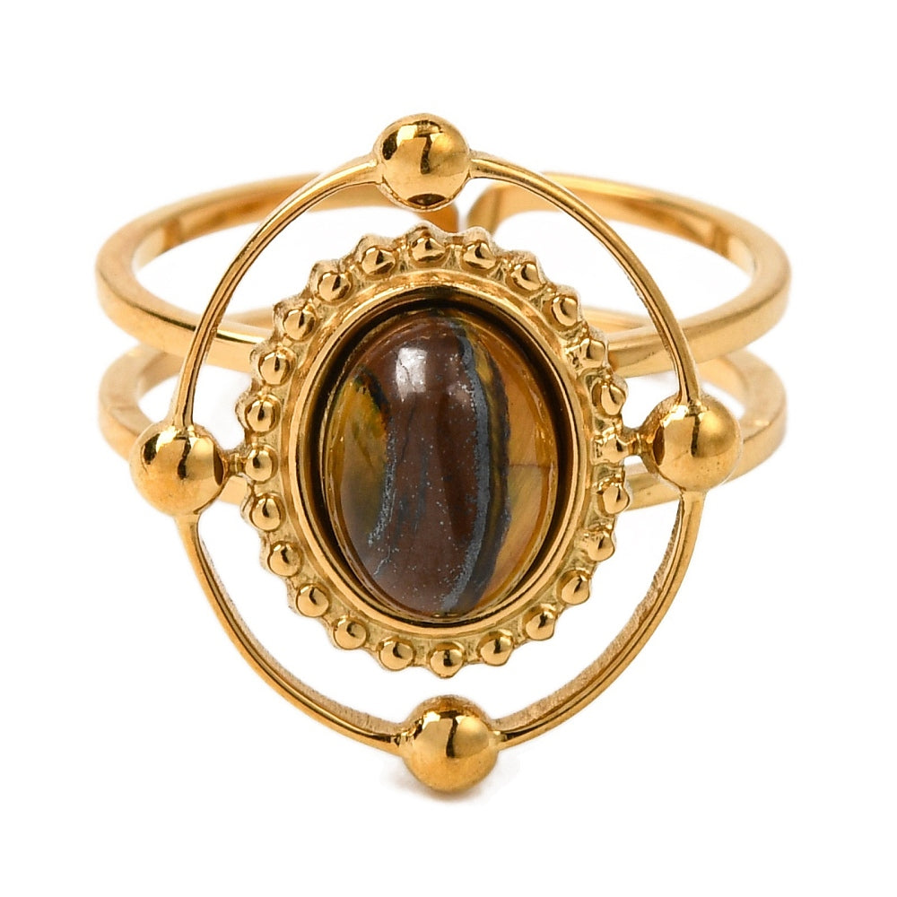 Bague Oeil de tigre anneau céleste