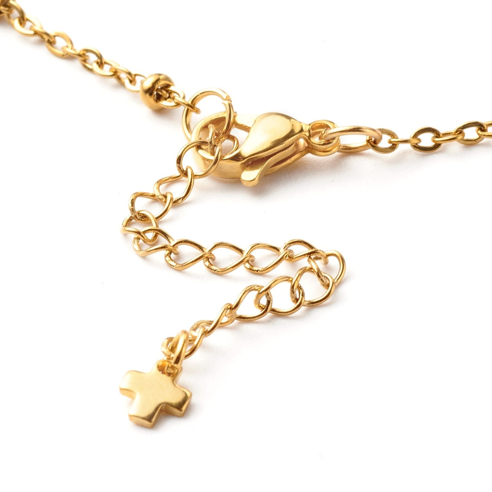 Collier acier inoxydable moyenne perle fine