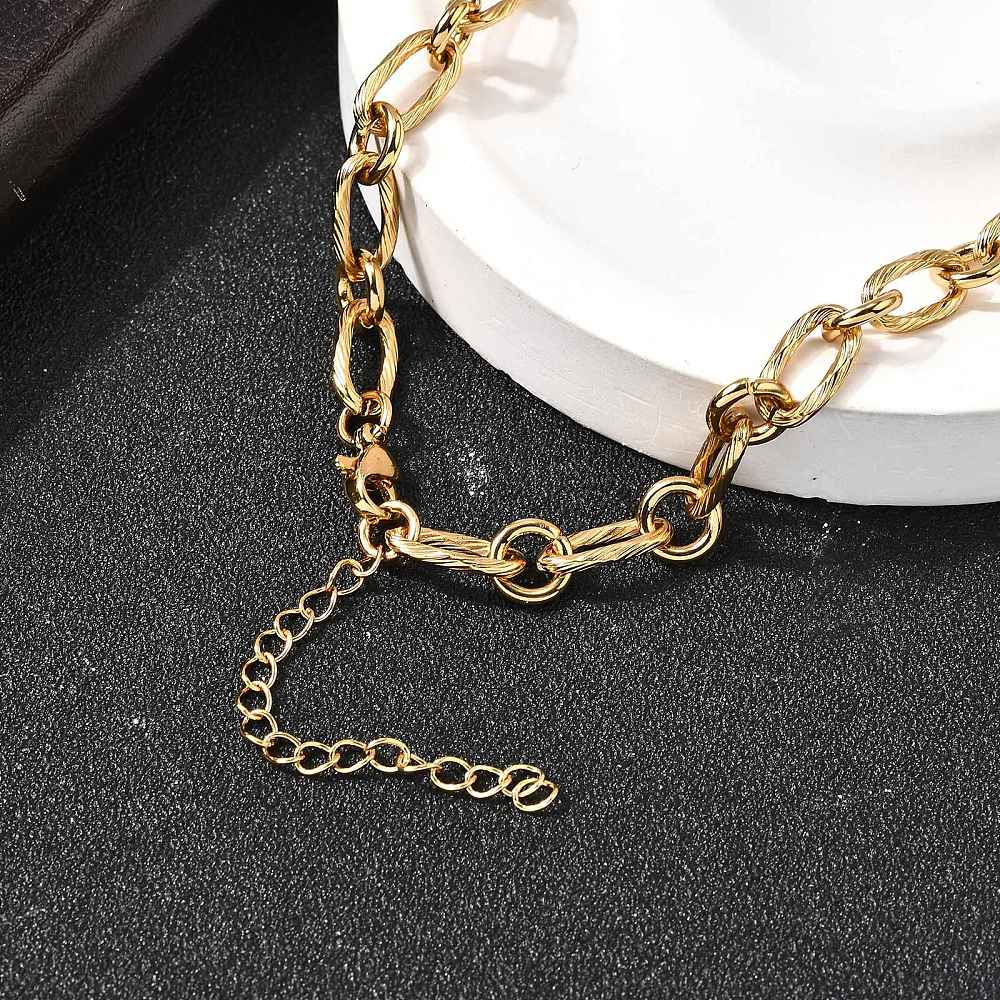 Collier acier inoxydable maille ovale