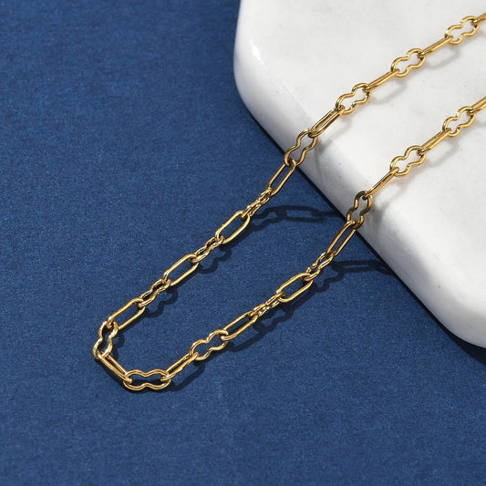 Bracelet acier inoxydable or maille 8