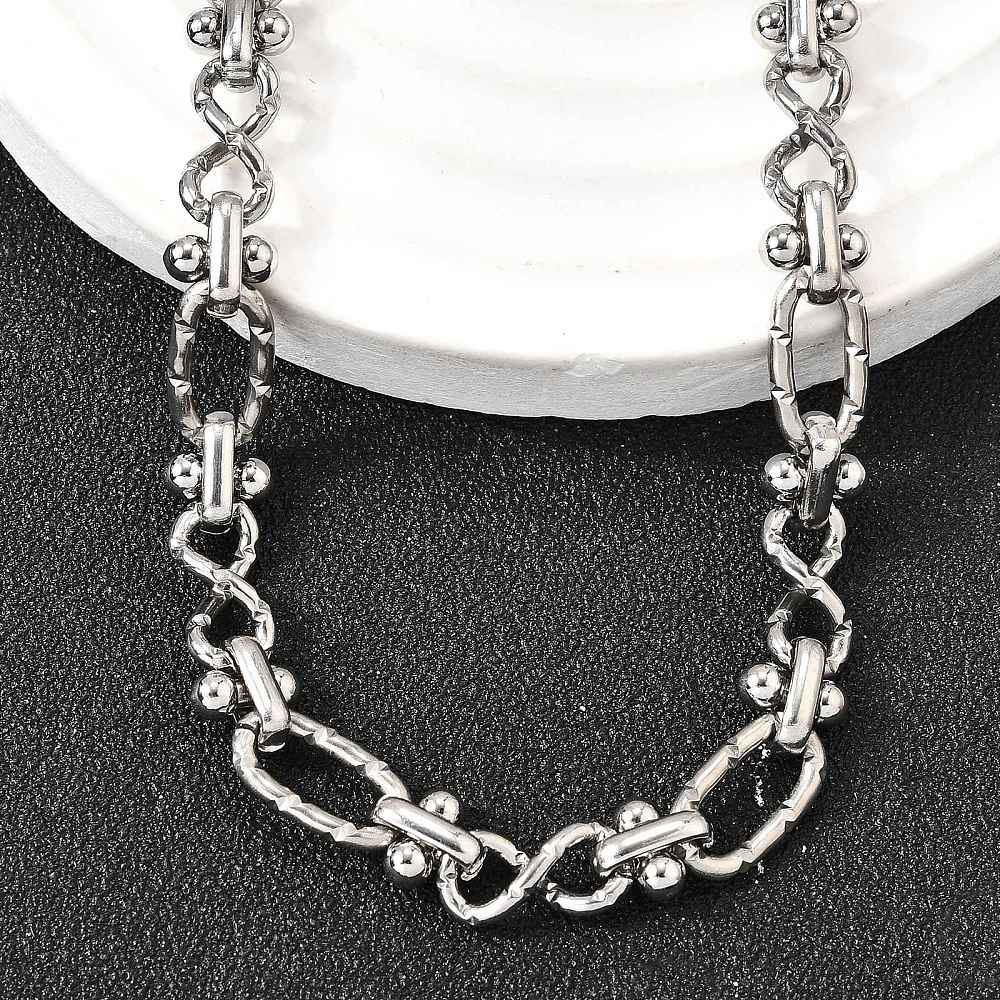 Collier acier inoxydable maille articulé