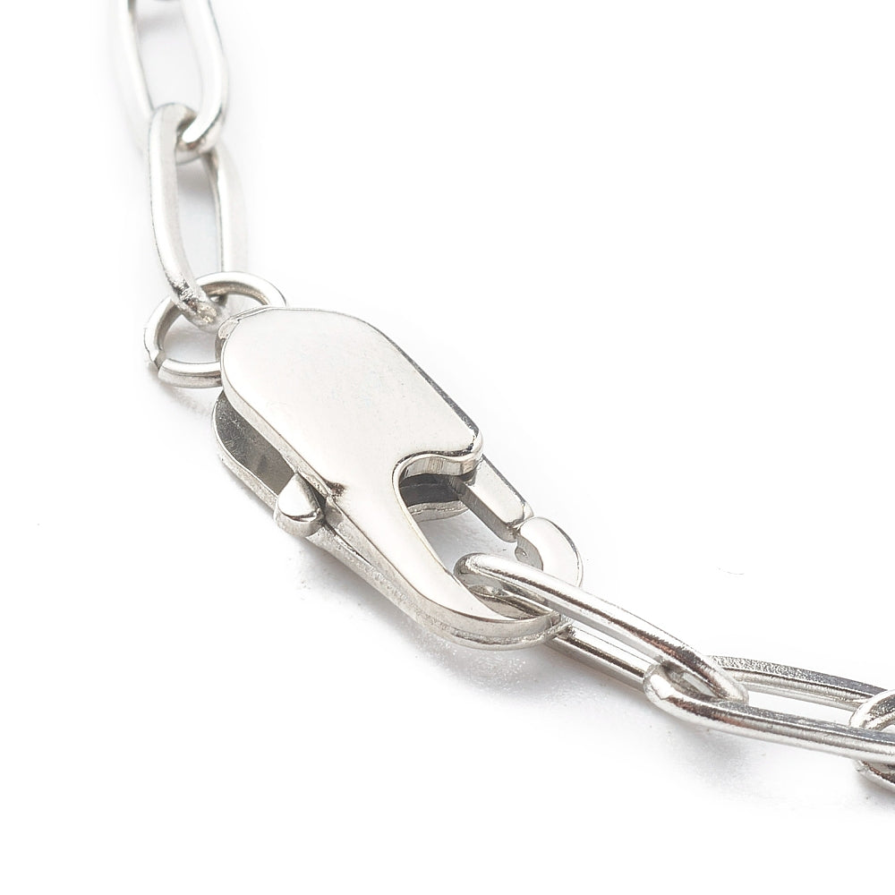 Collier acier inoxydable maille thrombone