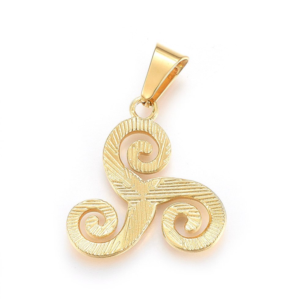 Pendentif triskell en acier inoxydable
