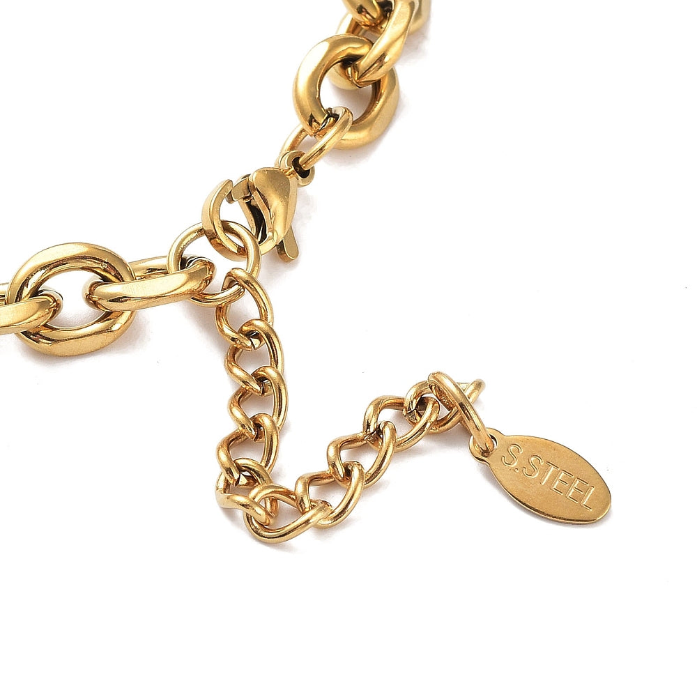 Collier acier inoxydable grosse maille