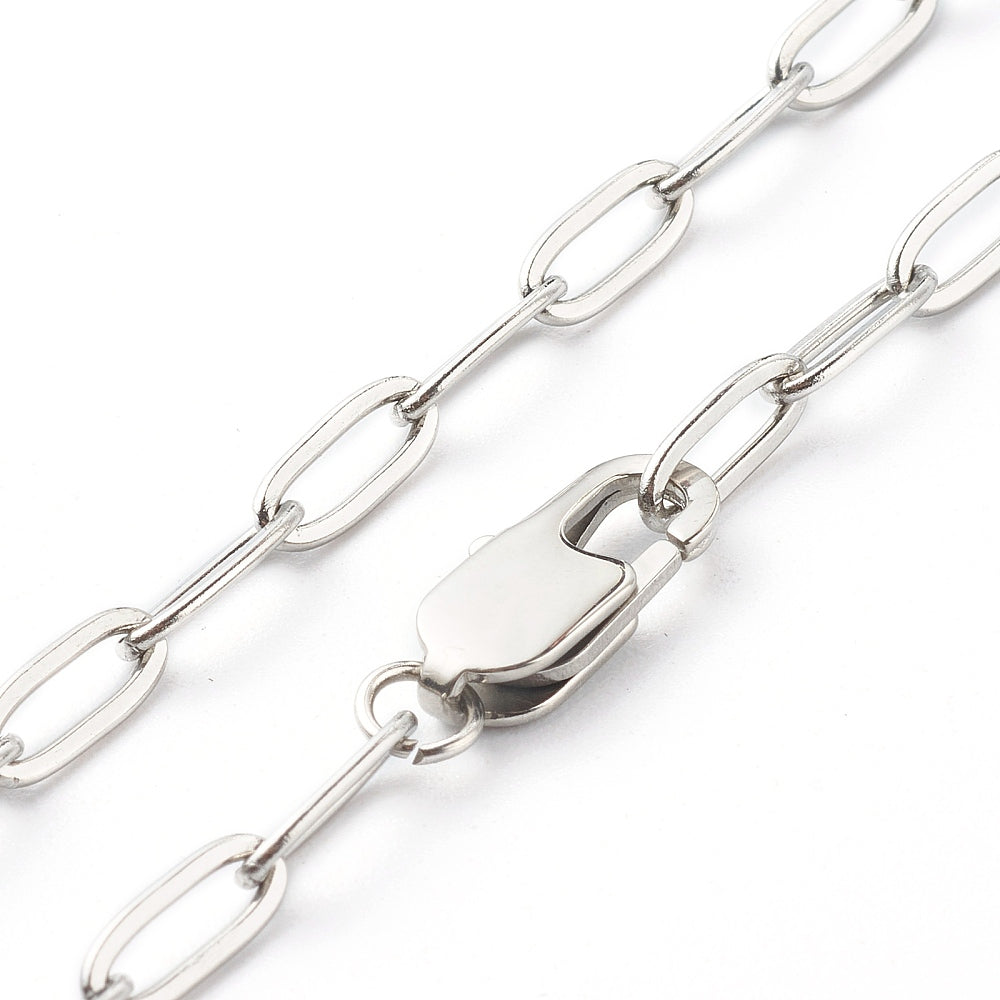 Collier acier inoxydable maille thrombone