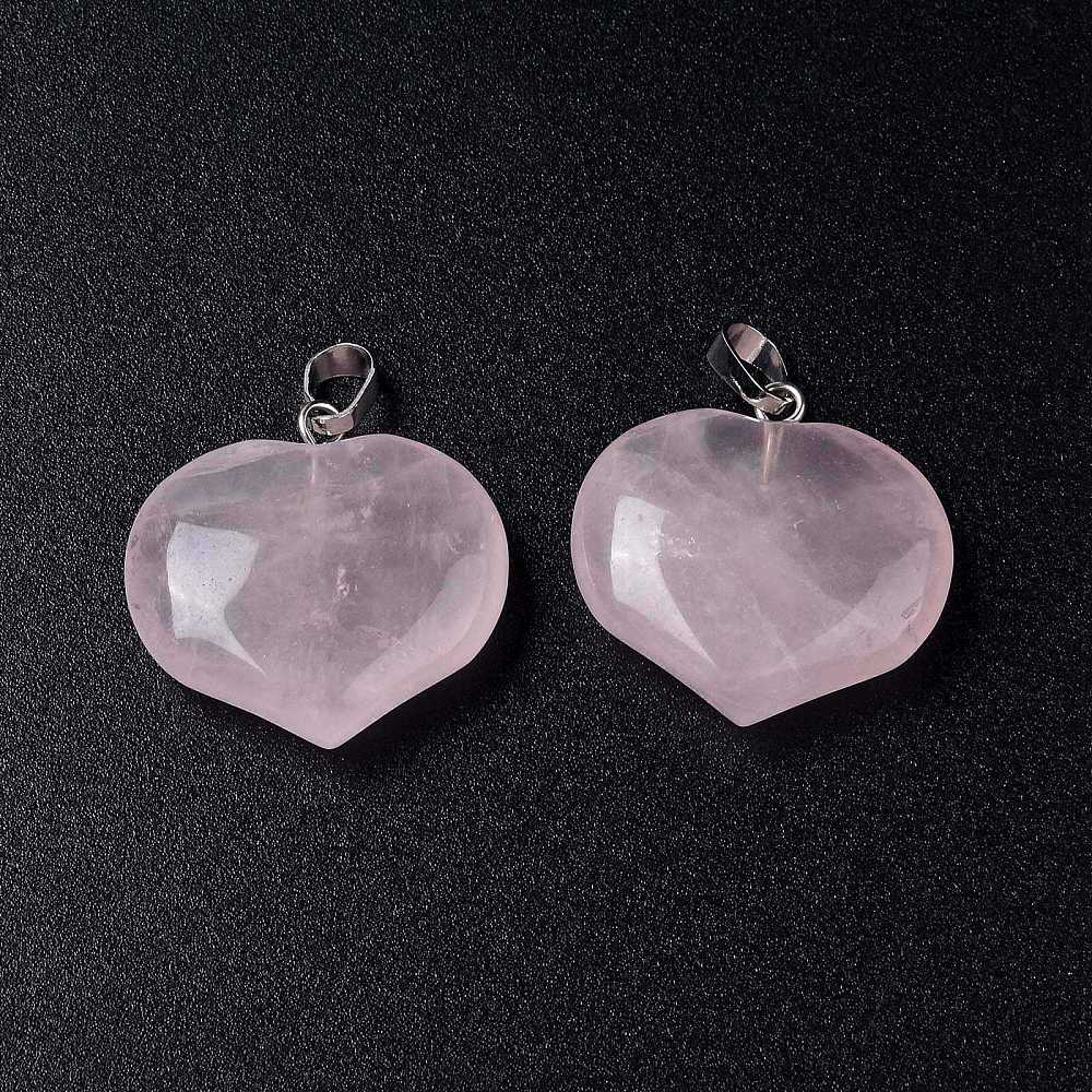 Pendentif Quartz rose cœur - amour de soi