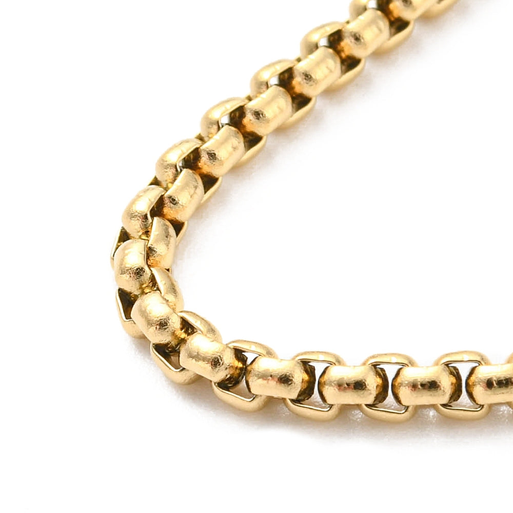 Collier acier inoxydable maille rolo