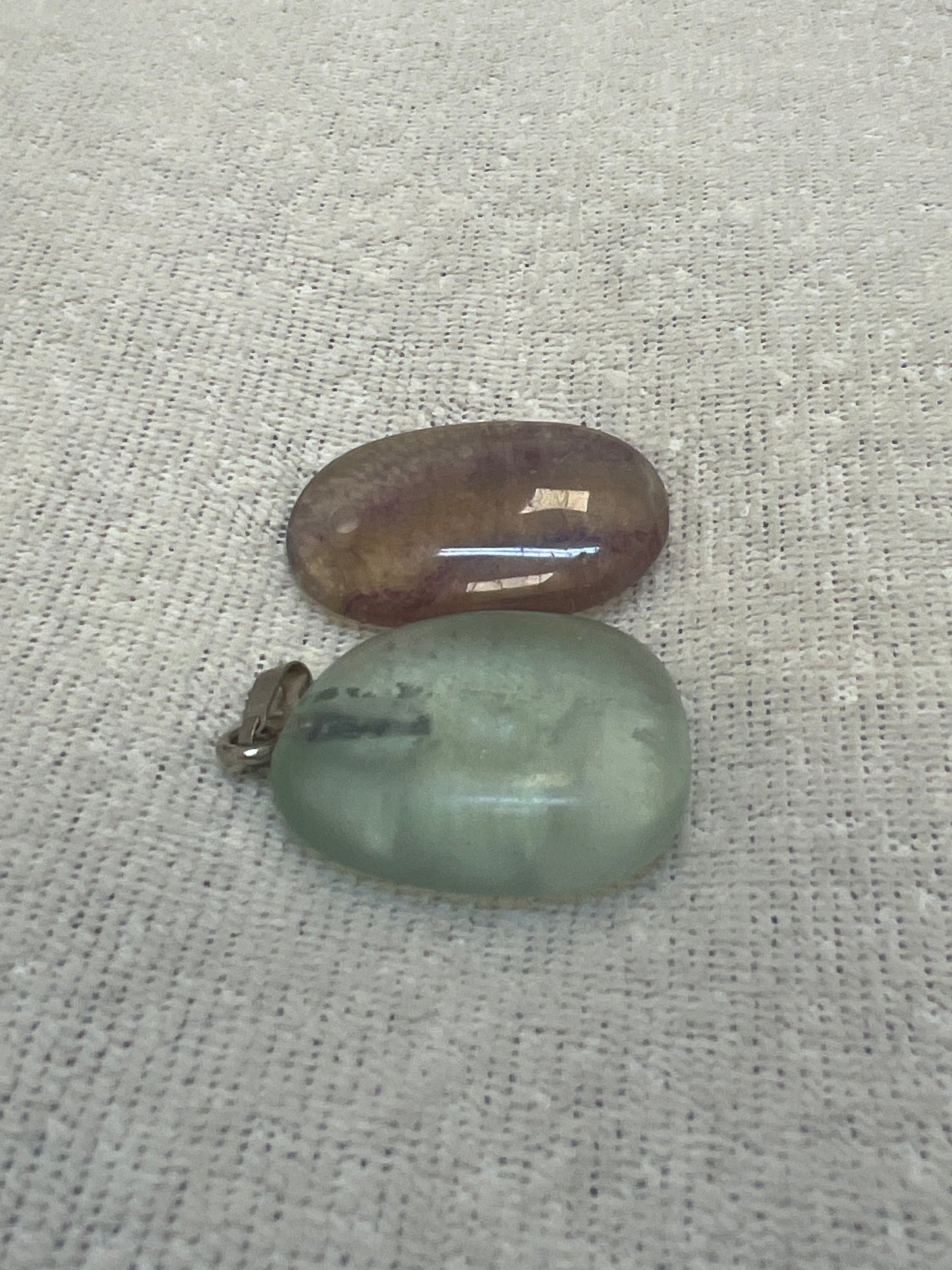 Fluorite pendentif pierre roulée