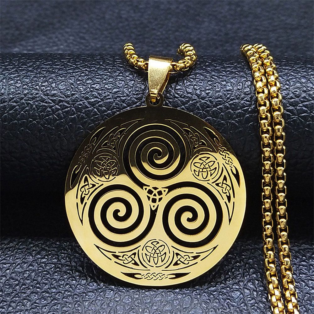 Pendentif triquetra et 3 noeuds celtes