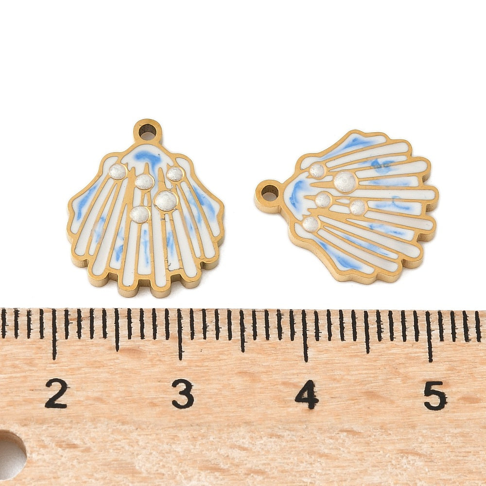 Charm coquillage - Bleu