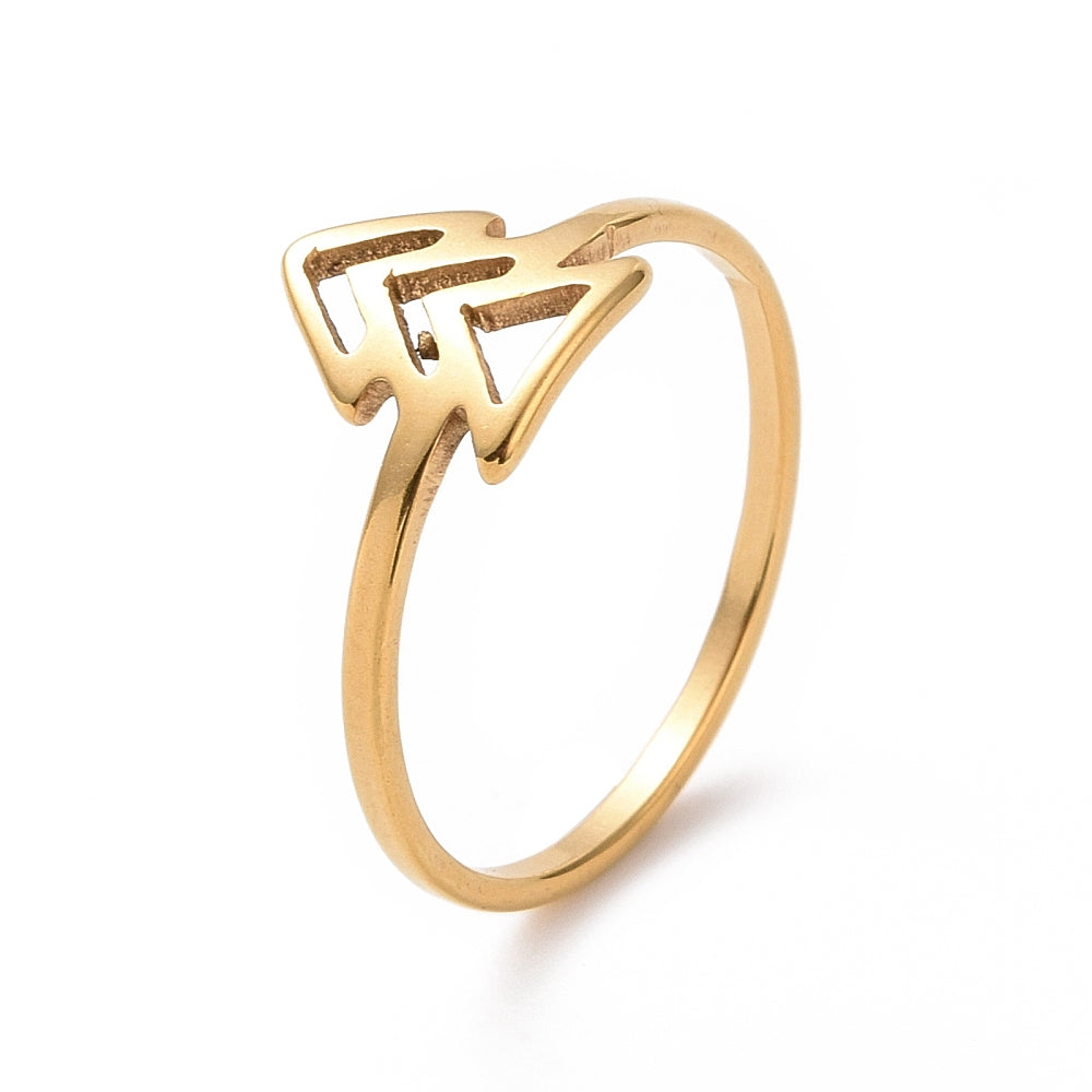 CHEVRON BAGUE ACIER INOXYDABLE