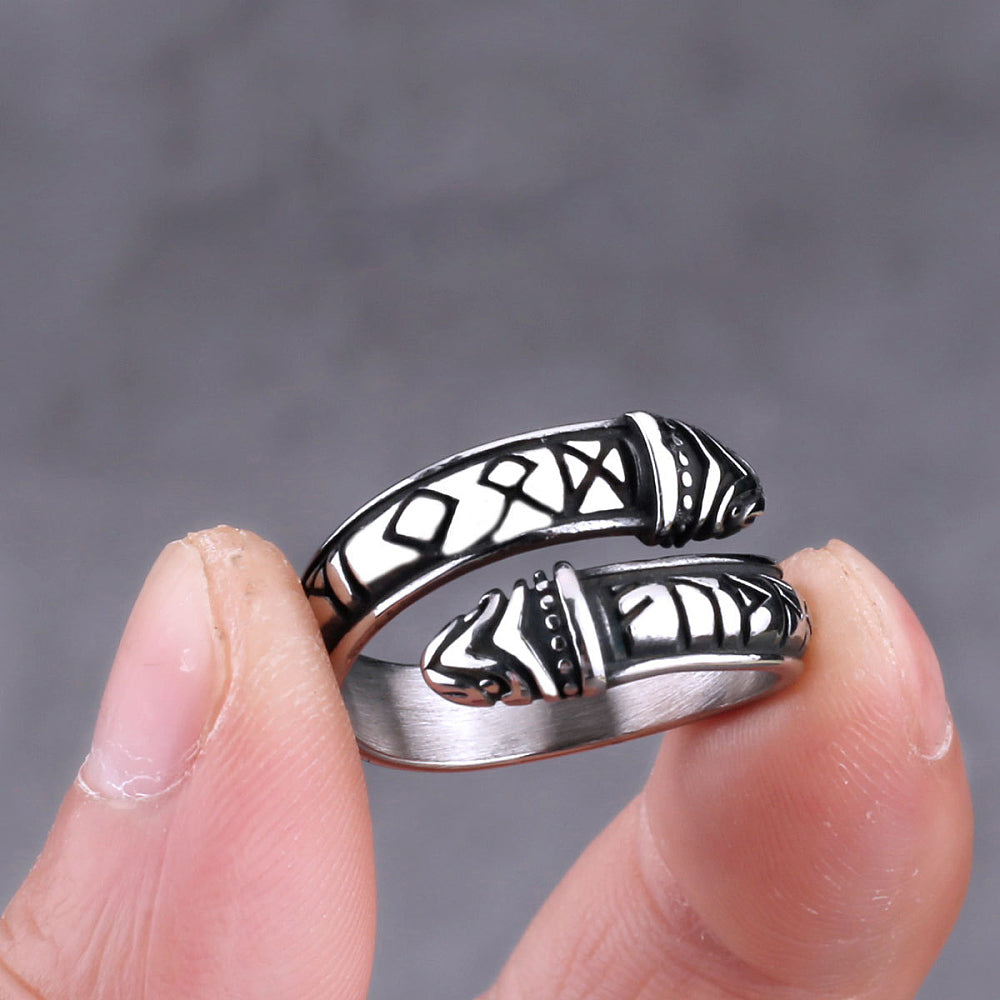 Bague ouverte rune viking