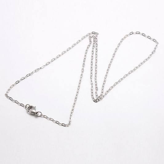 Collier acier inoxydable petite maille thrombone