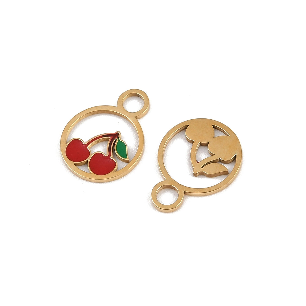 Charm cerise ronde