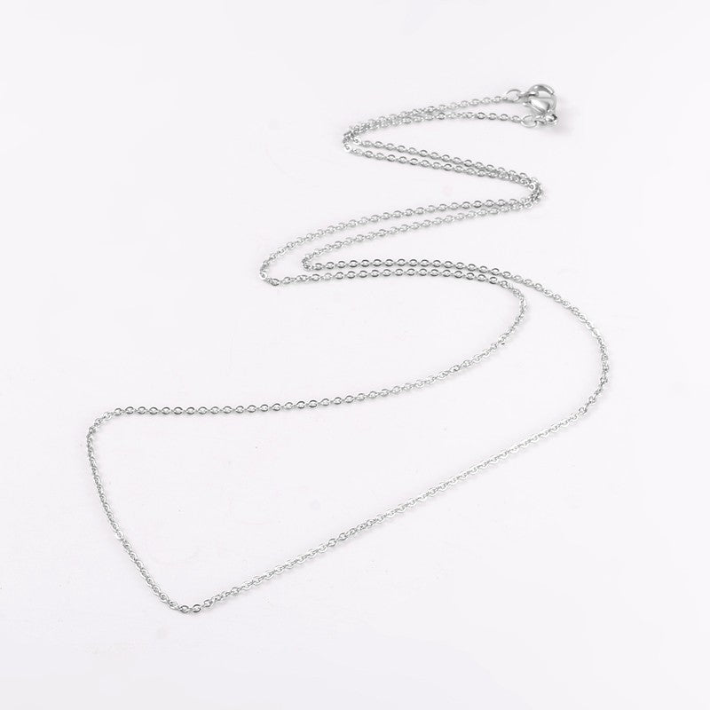 Chaine acier inoxydable - maille simple - argenté - 40cm