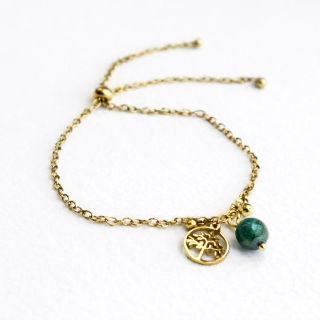Bracelet breloque - Bébour - Malachite