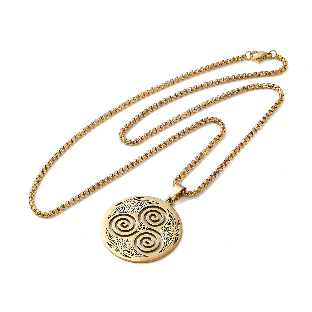 Pendentif triquetra et 3 noeuds celtes