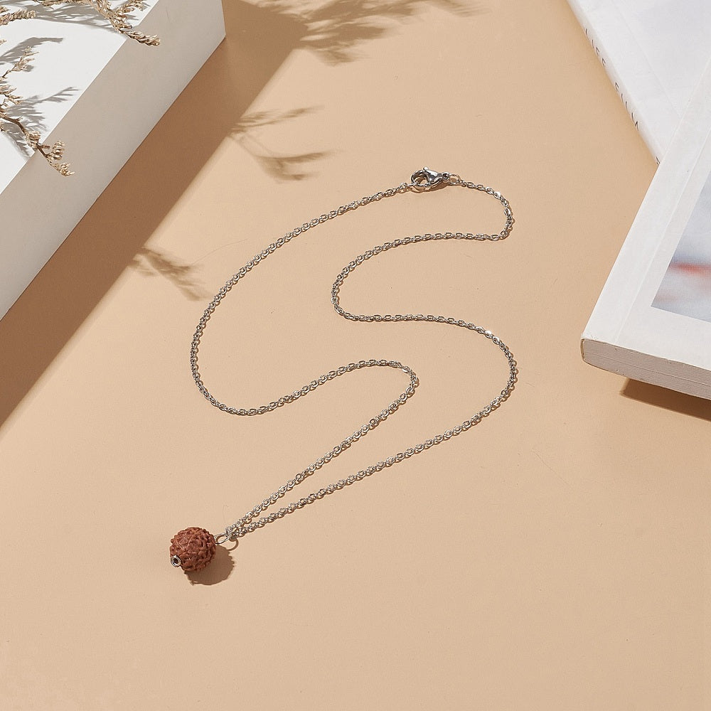 Collier avec rudrashka 6mm