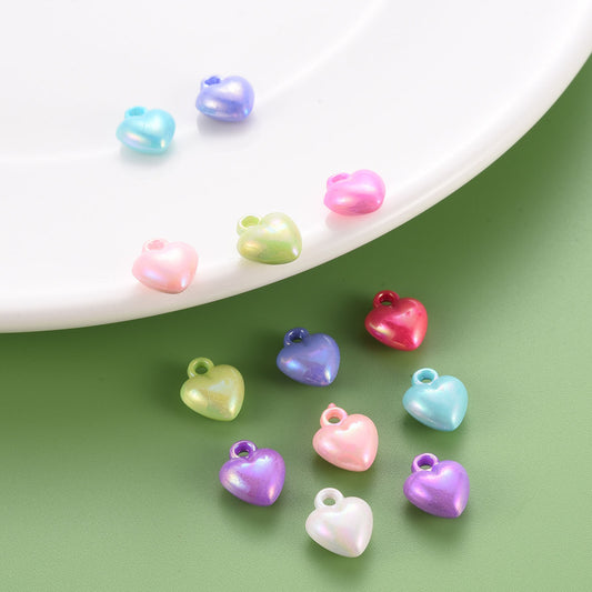 Charm cœur acrylique - Coloré