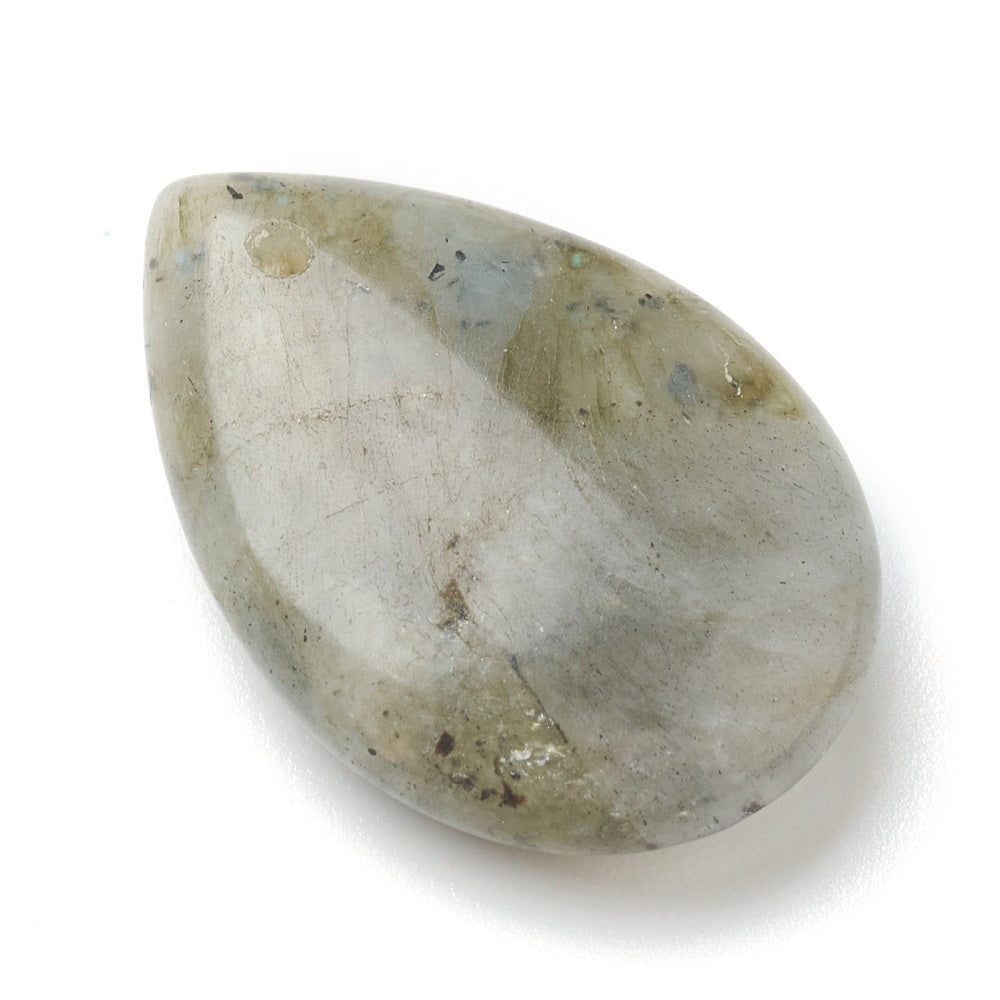 Pendentif goutte labradorite naturelle blanche