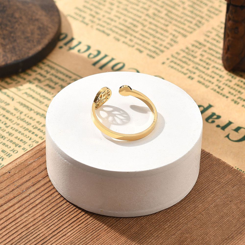 bague arbre de vie acier inoxydable + strass