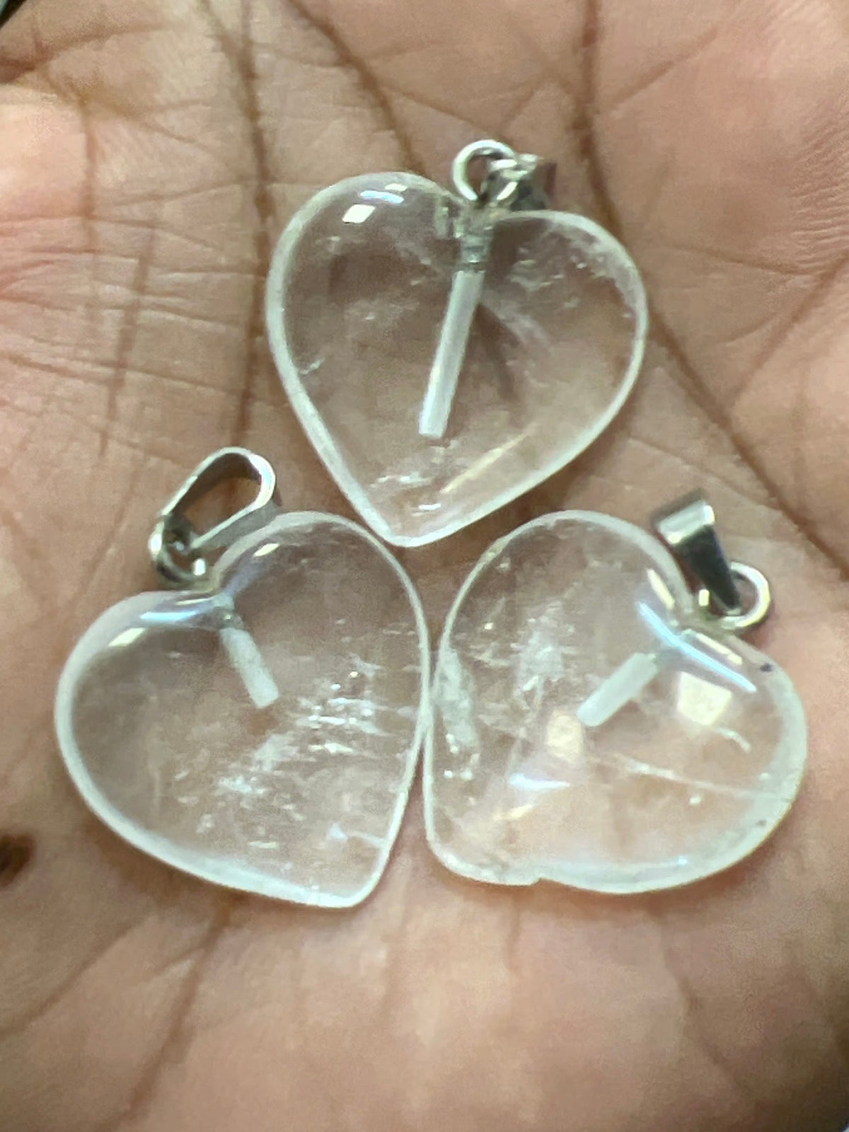 Pendentif Cristal de roche cœur
