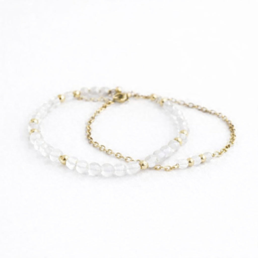 Bracelet duo - Piton des Neiges - Cristal de Roche