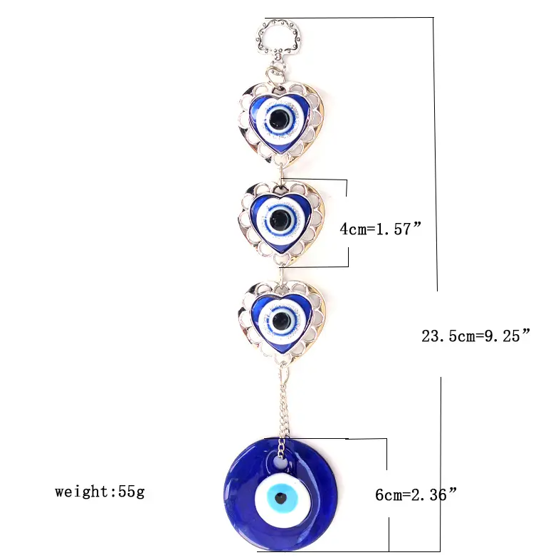 Suspension protection mauvais œil 4/5 amulettes