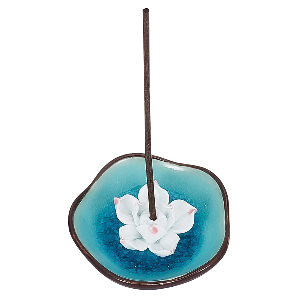 Porte encens céramique lotus