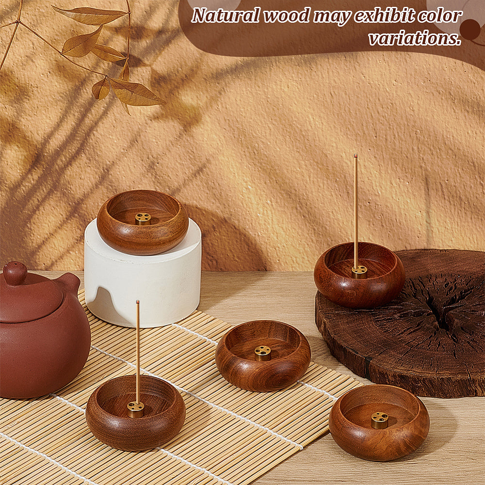Porte encens rond bois