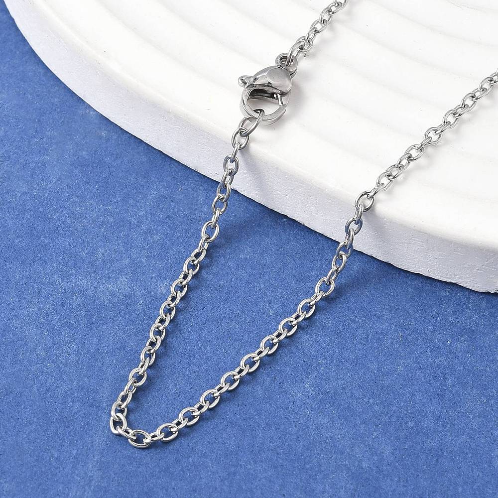 Collier acier inoxydable maille fine