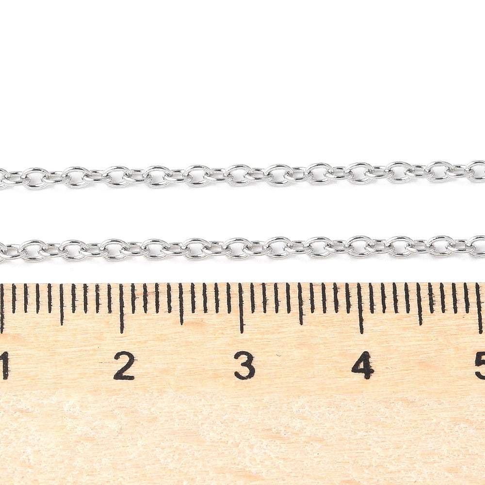 Collier acier inoxydable maille fine