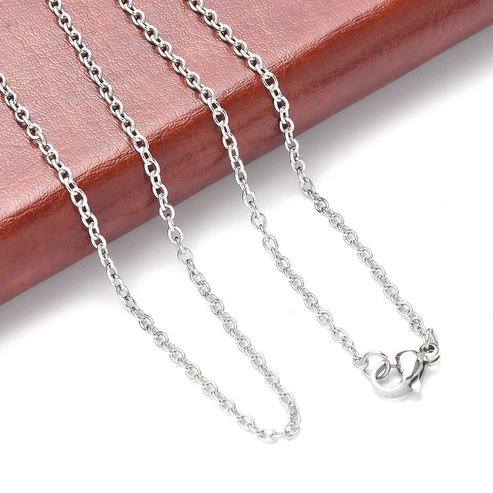 Collier acier inoxydable maille fine