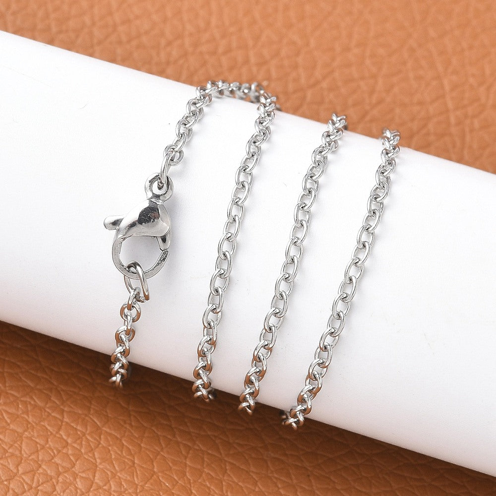 Collier acier inoxydable maille fine