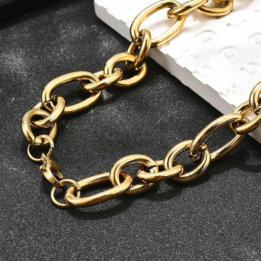 Collier acier inoxydable maille épaisse