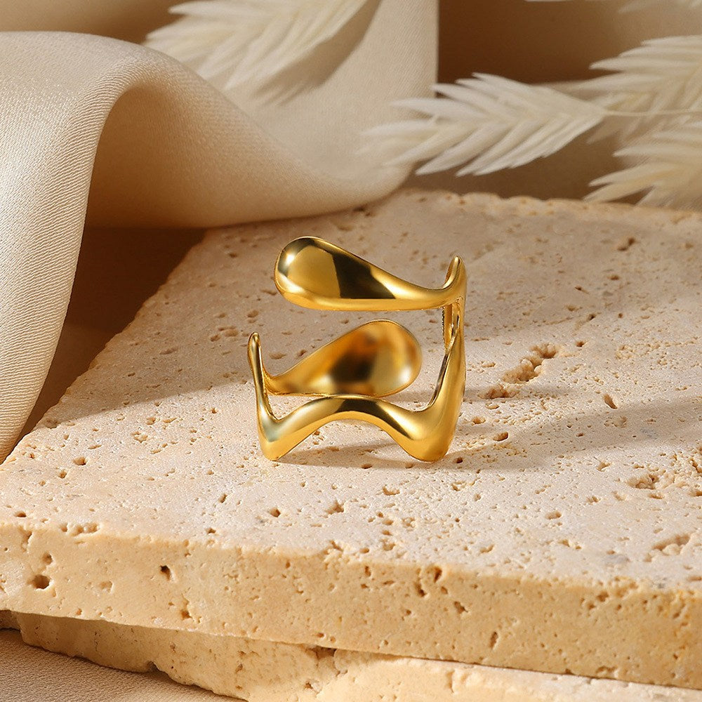 Bague vague manchette